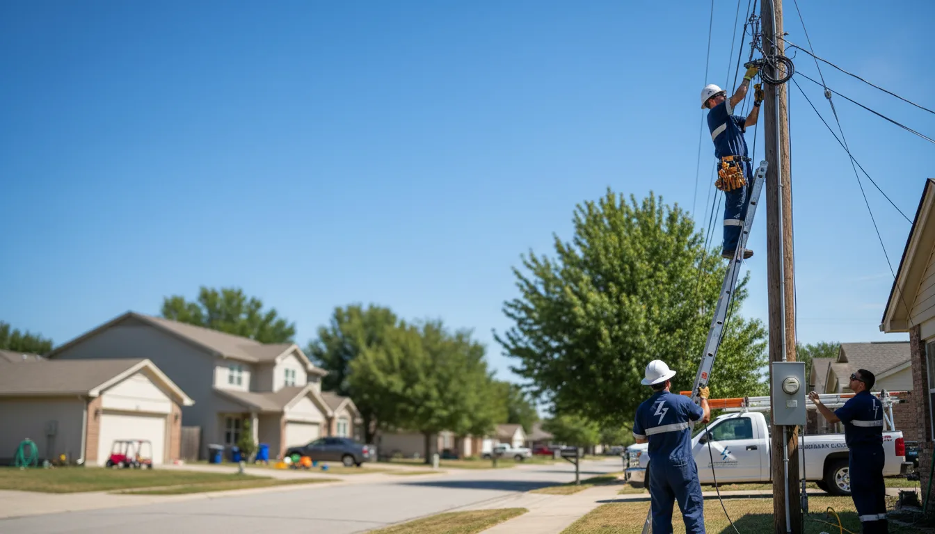 Residential electrician providing installation services in Andrews, TX